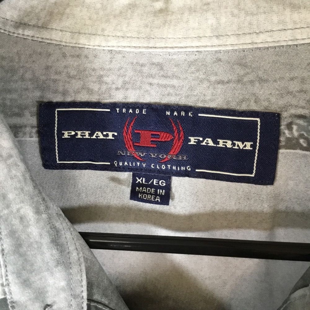 Phat Farm all over logo button down shirt men’s size XL - Picture 3 of 11